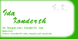 ida konderth business card